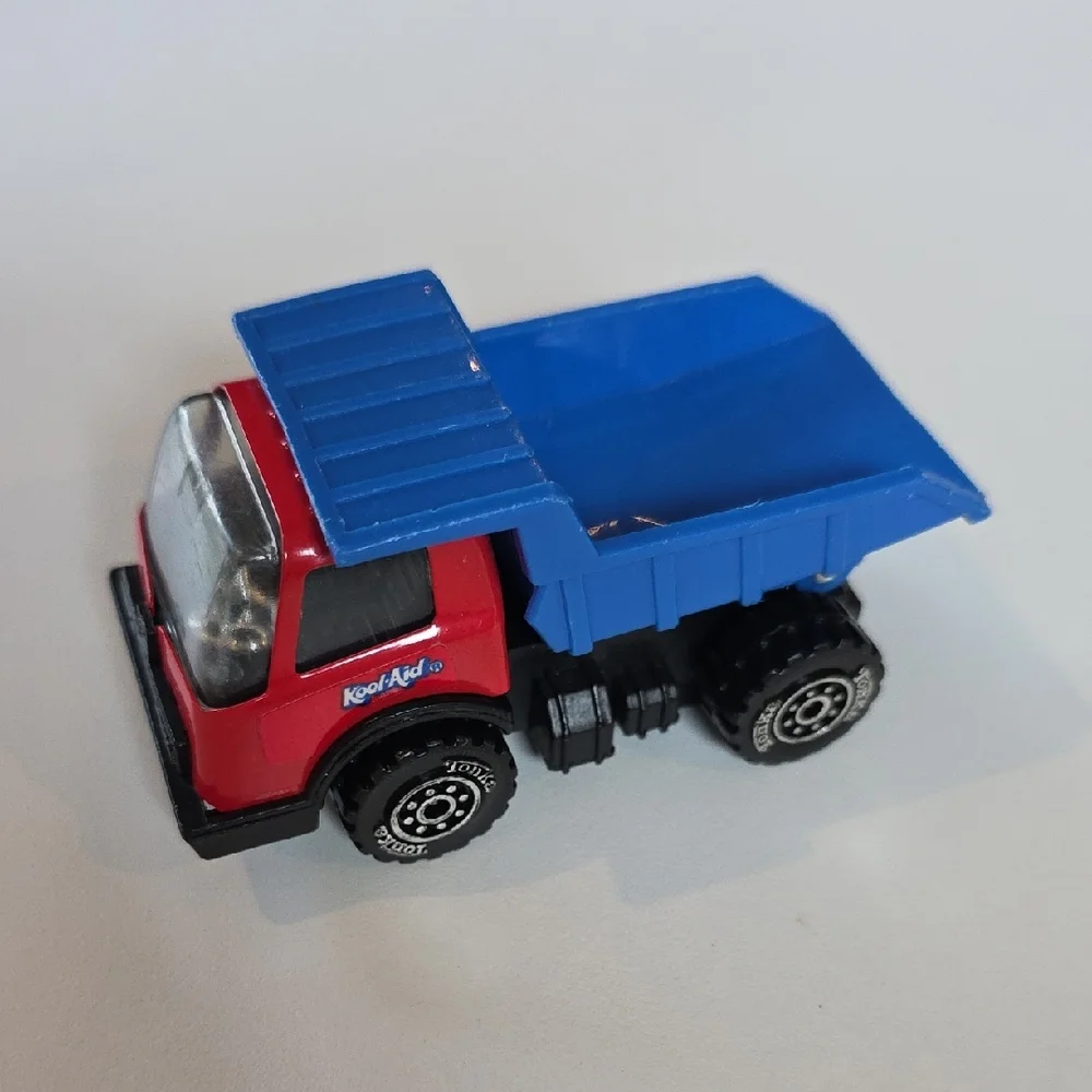 Kool-Aid Red and Blue Toy Dump Truck - Rare Find